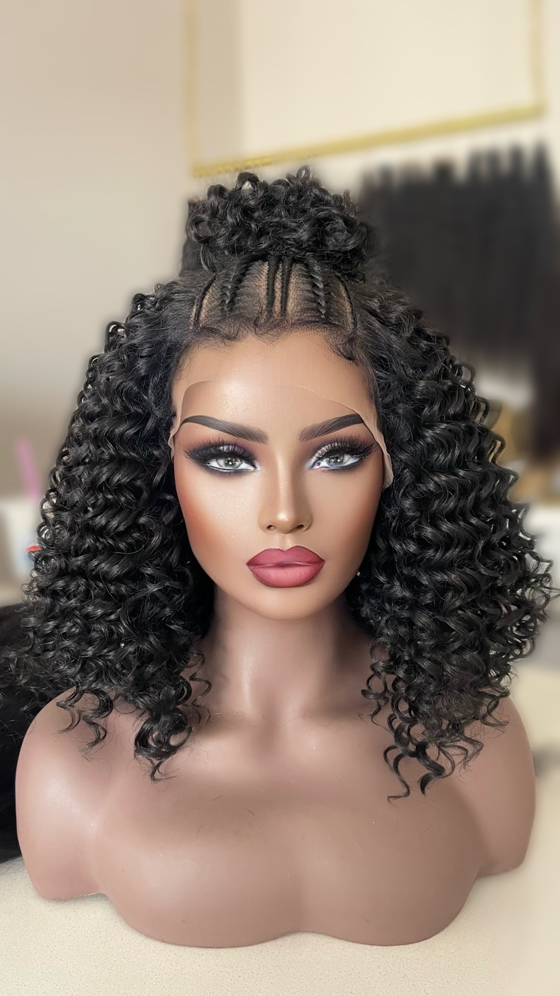 “Ebony" Premium Synthetic Front Lace Wig