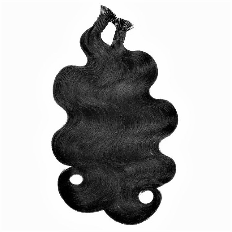 Pure Cambodian Natural Wave I-Tip Microlink Extensions 100pcs
