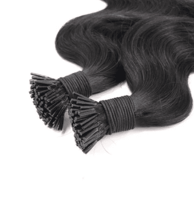 Pure Cambodian Natural Wave I-Tip Microlink Extensions 100pcs
