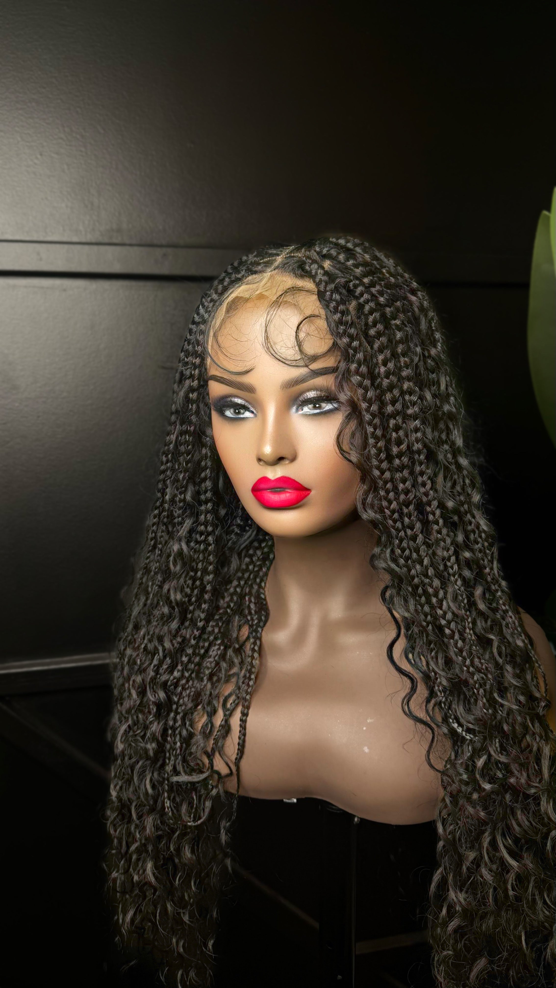 “Boho” Knotless Hand Braided Wig