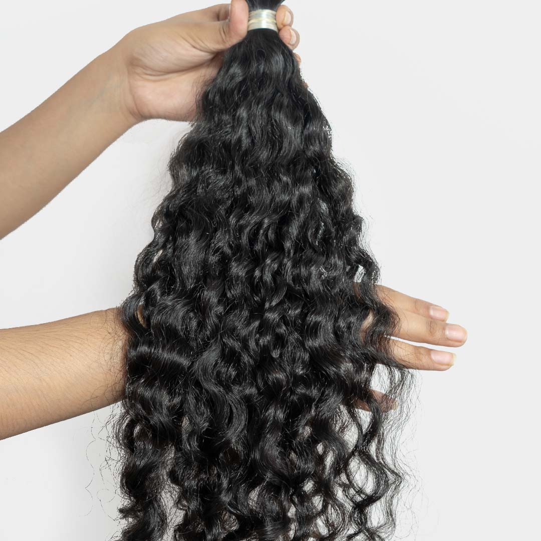 Pure Burmese Curly Bulk Hair
