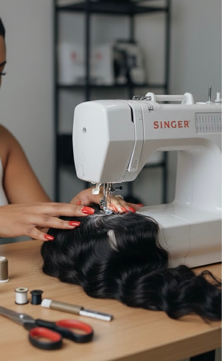 Che constructing a custom BBHI wig